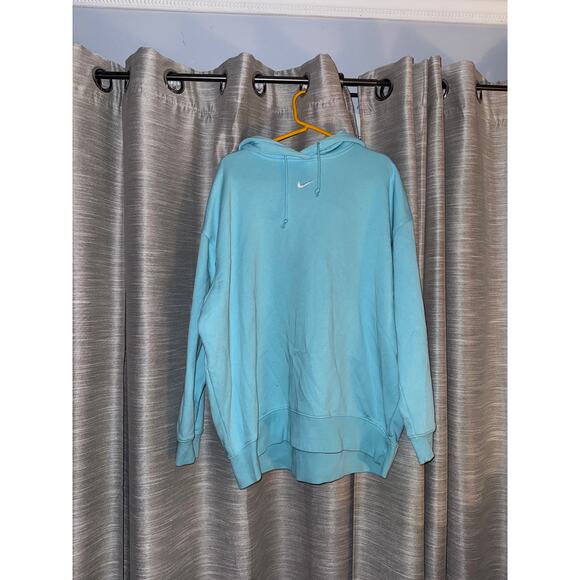 Nike women's oversized boxy fit baby bluee hoodie size xl - Picture 1 of 3